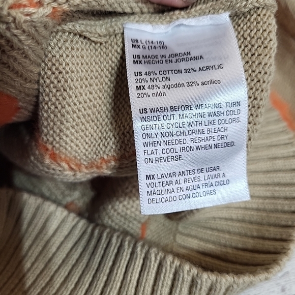 Epic Threads Large 14-16 Fuzzy Flower Knit Sweater NWT‎ Funky Bright Fun - Picture 6 of 7